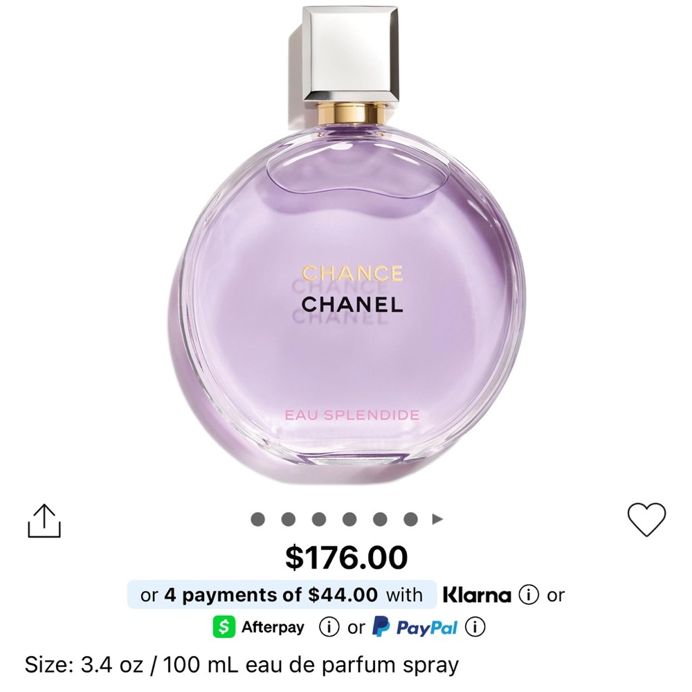 CHANEL Chance Eau Splendide $176 retail